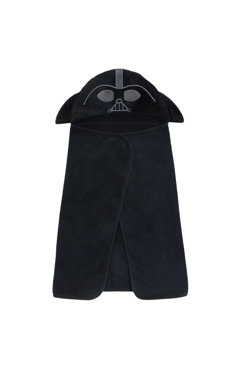 Star Wars Darth Vader Black Luxury Cotton Hooded Baby Bath Towel, Alternate, color, Black