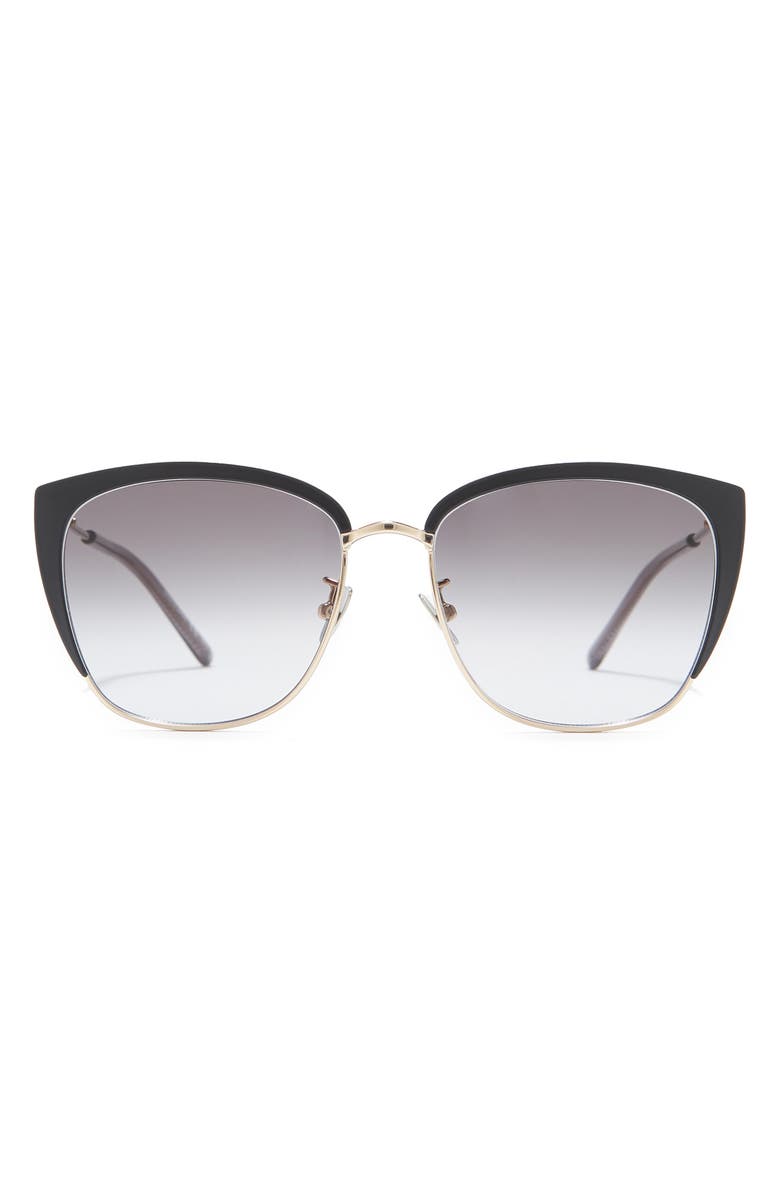 Bottega Veneta 56mm Square Rectangle Sunglasses, Main, color,