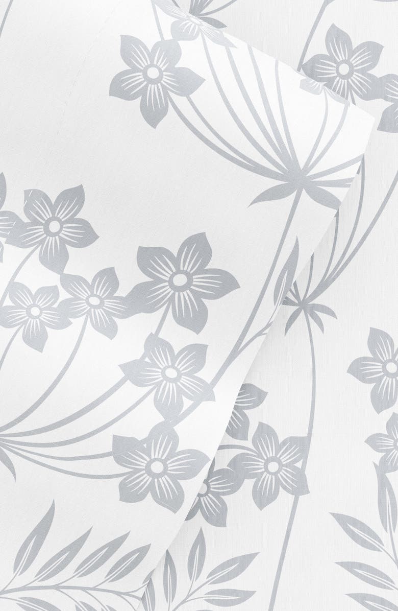 HOMESPUN HOME SPUN Premium Ultra Soft Chantilly Lace Style Pattern 4-Piece Bed Sheets Set, Alternate, color, Light Blue