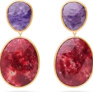 Marco Bicego Lunaria Charoite & Thulite Drop Earrings