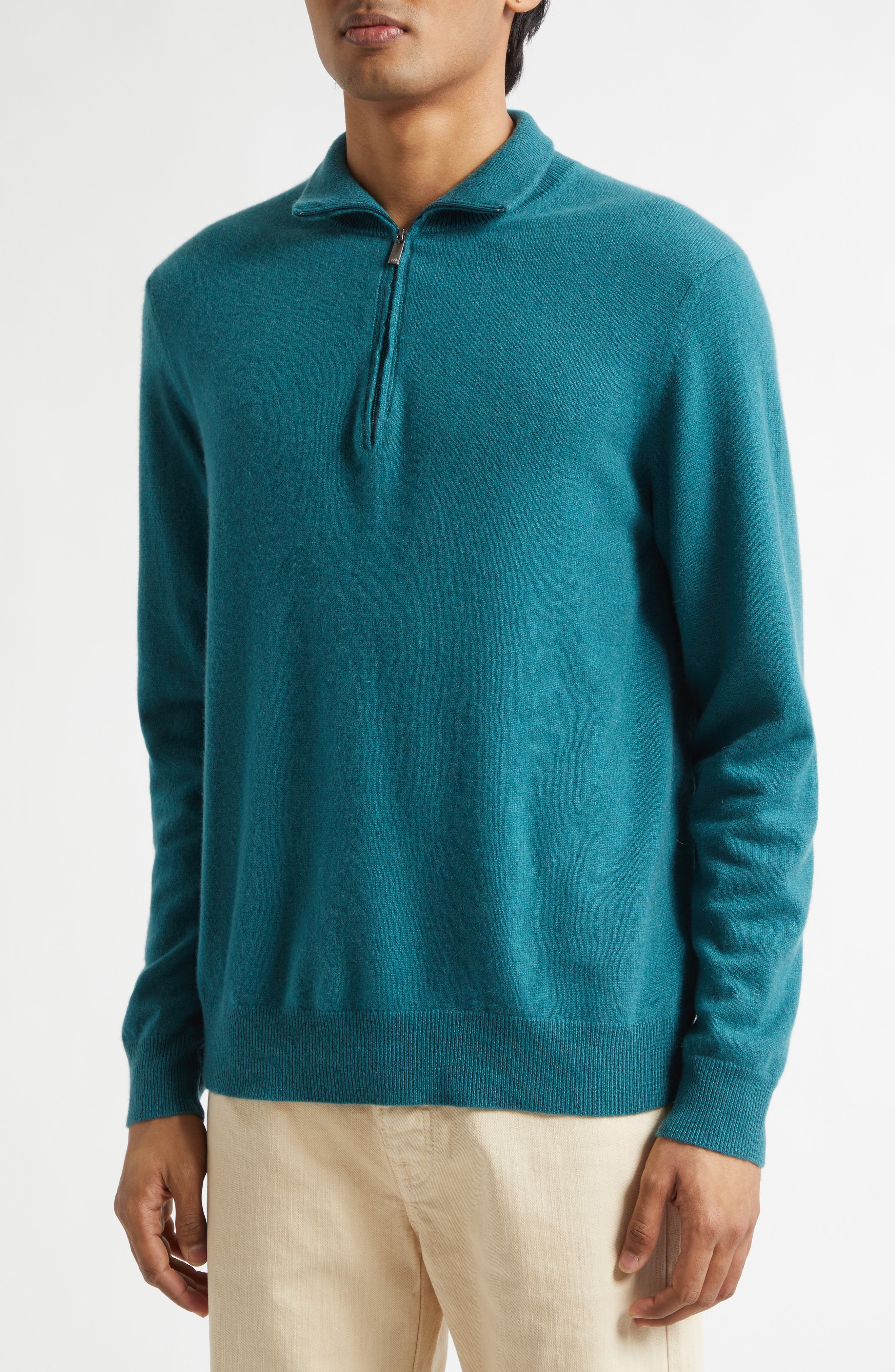Massimo Alba Half Zip Cashmere Sweater (Men) | Nordstrom