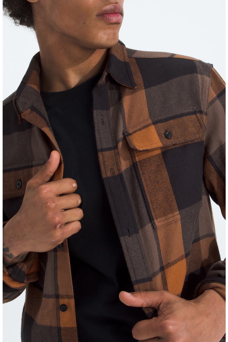 Arroyo Plaid Cotton Flannel Button-Up Shirt, Alternate, color, BURNT UMBER MACRO SMALL PLAID