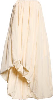 Jil Sander Strapless Draped Midi Dress