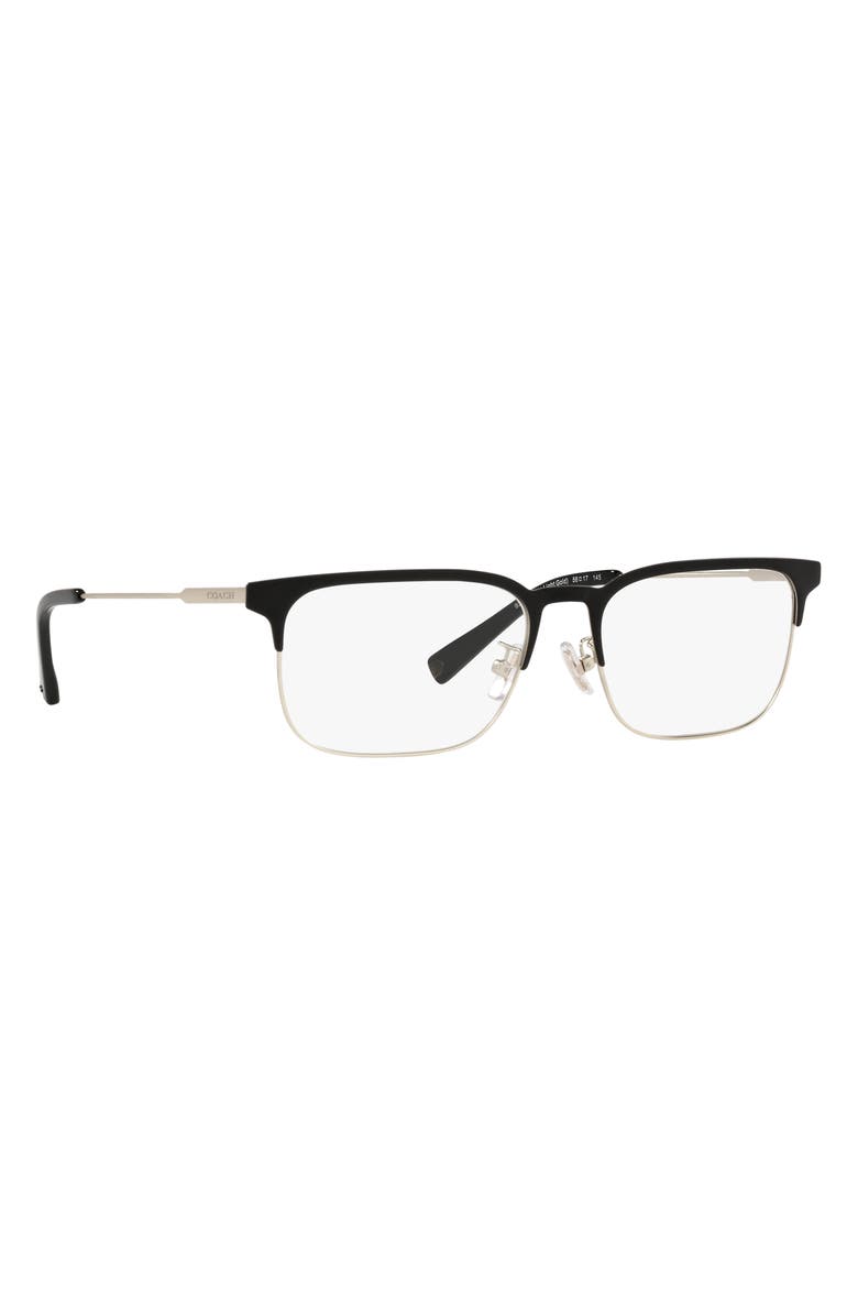 COACH 56mm Rectangular Optical Glasses, Alternate, color,