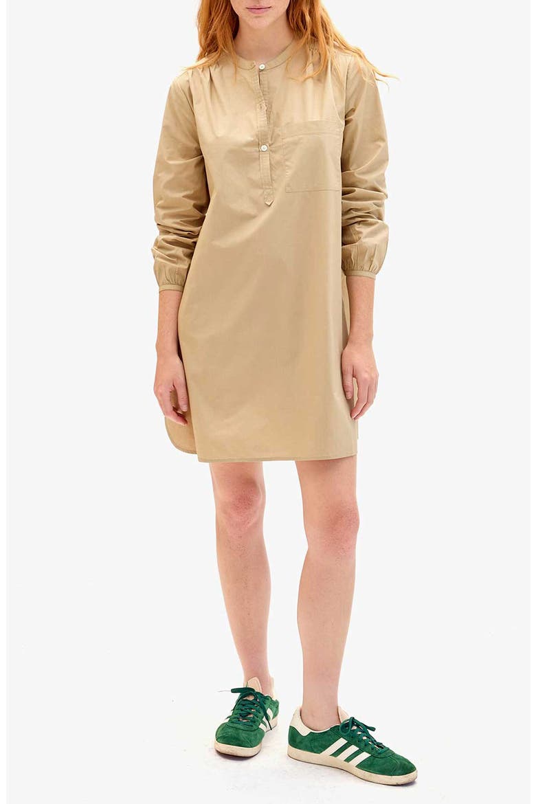 St. Martin Poplin Shirtdress, Main, color, KHAKI