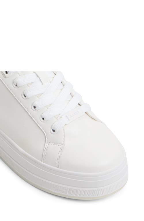 Shop Aldo Chic Comfort Platform Sneaker In Open White