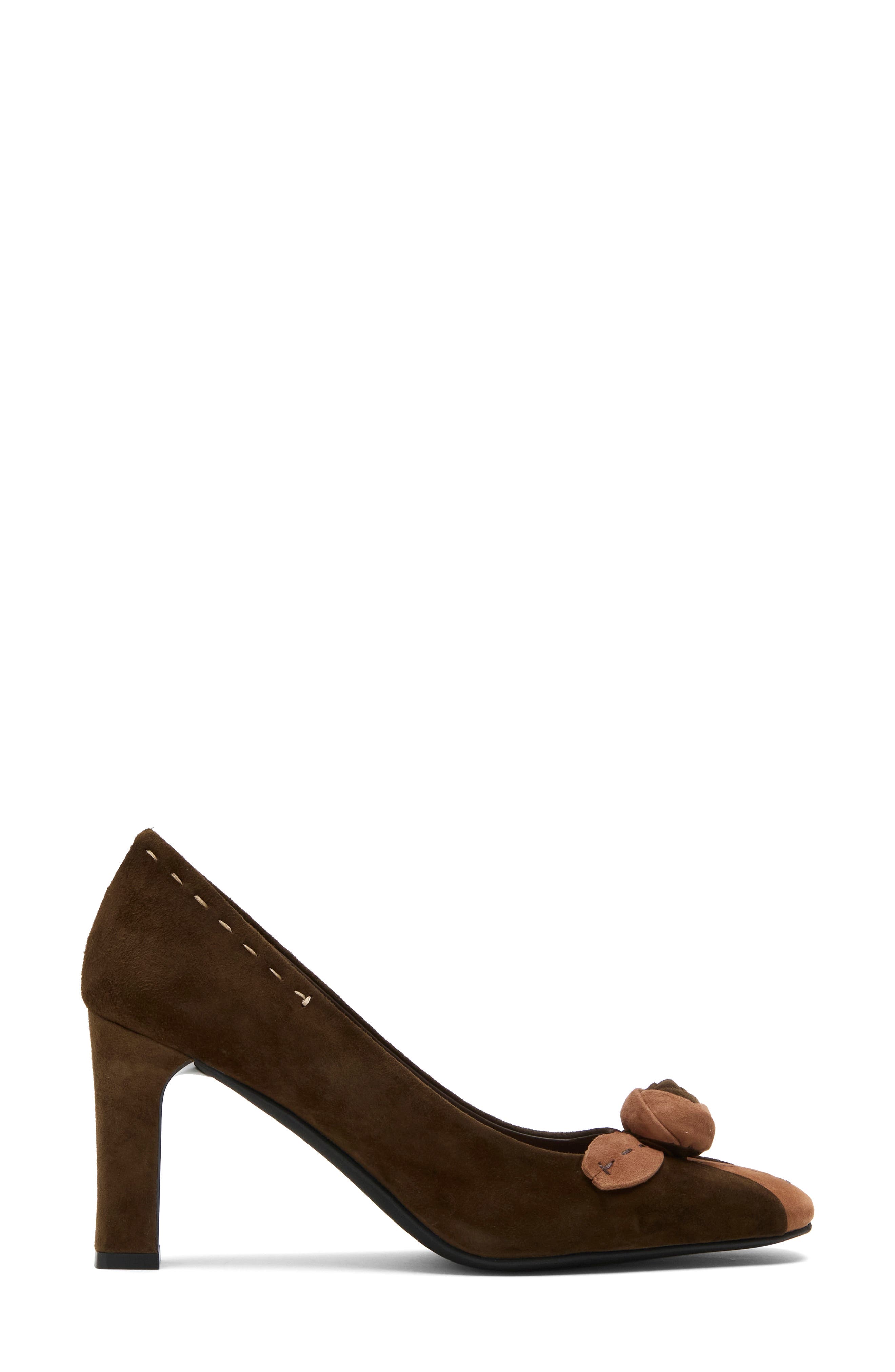 Leisure Knotted Pump, Alternate, color, COFFEE SUEDE PINK