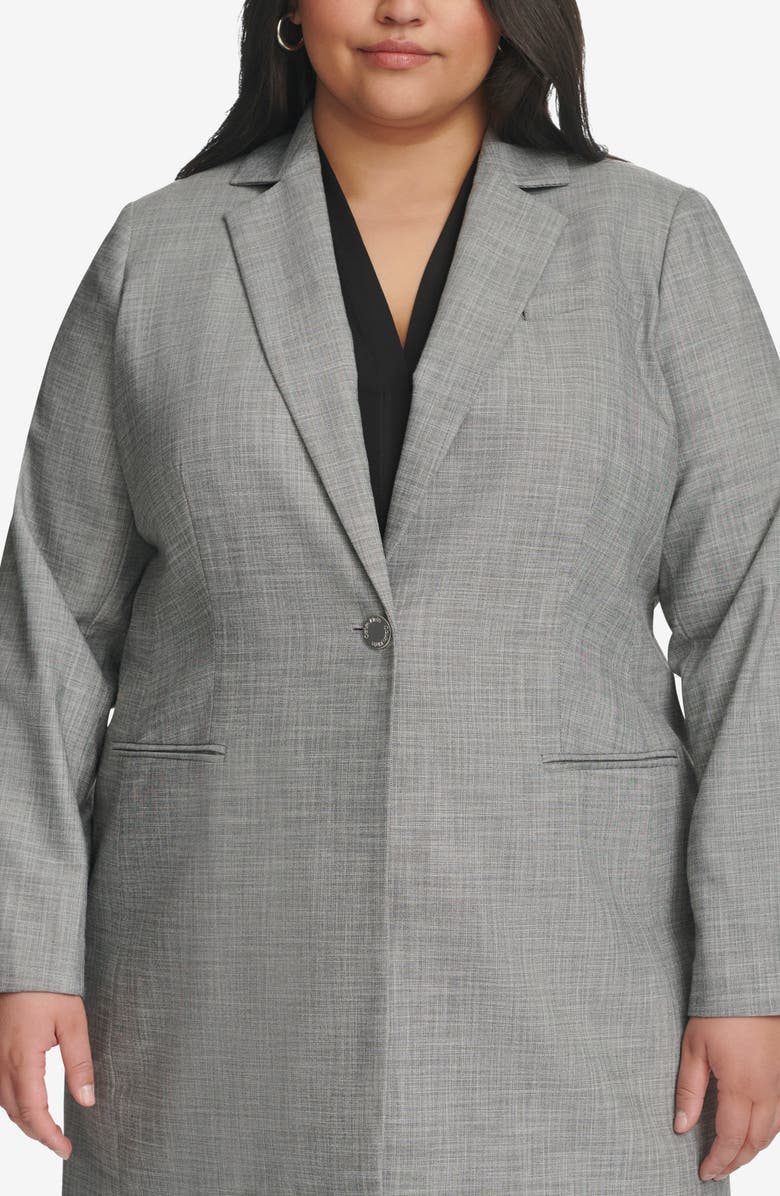 Calvin Klein Long Single Button Blazer, Alternate, color,
