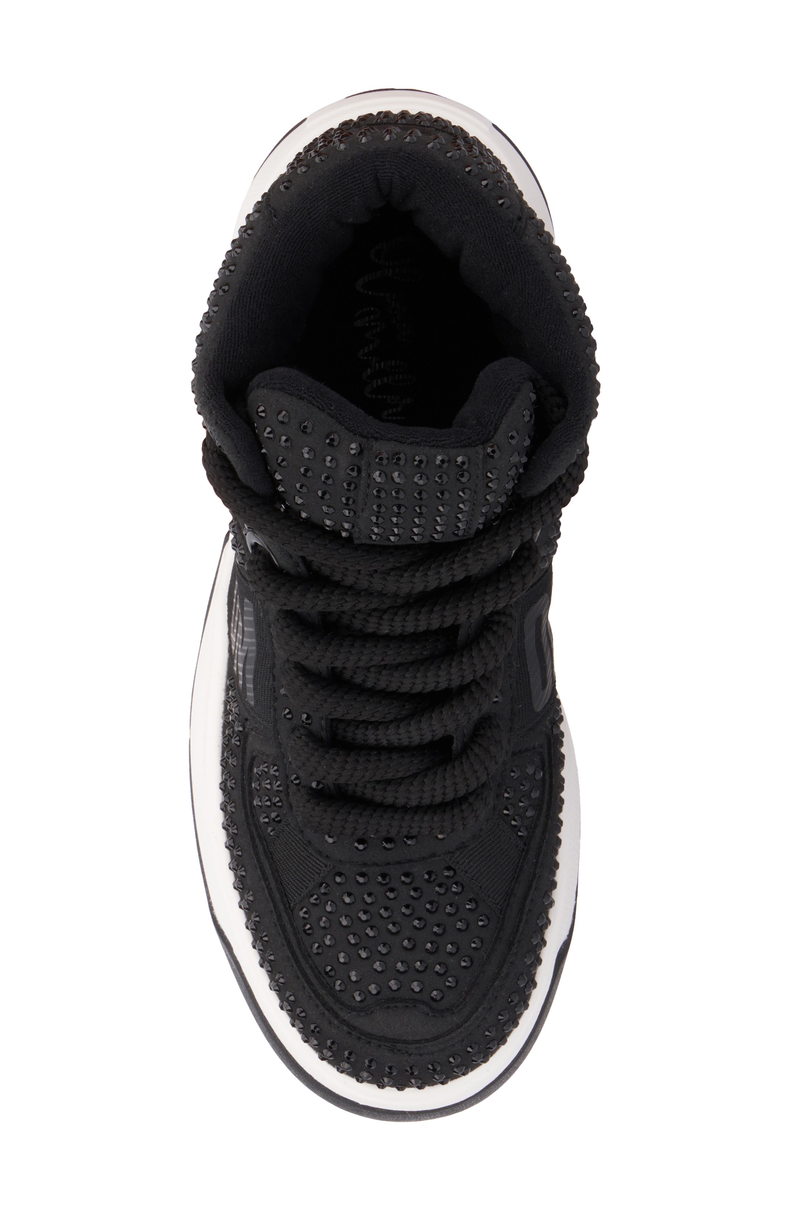 OLIVIA MILLER Lamia Rhinestone Sneaker, Alternate, color, Black