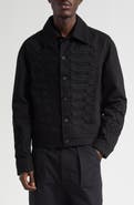 McQueen Frogged Cotton Denim Trucker Jacket