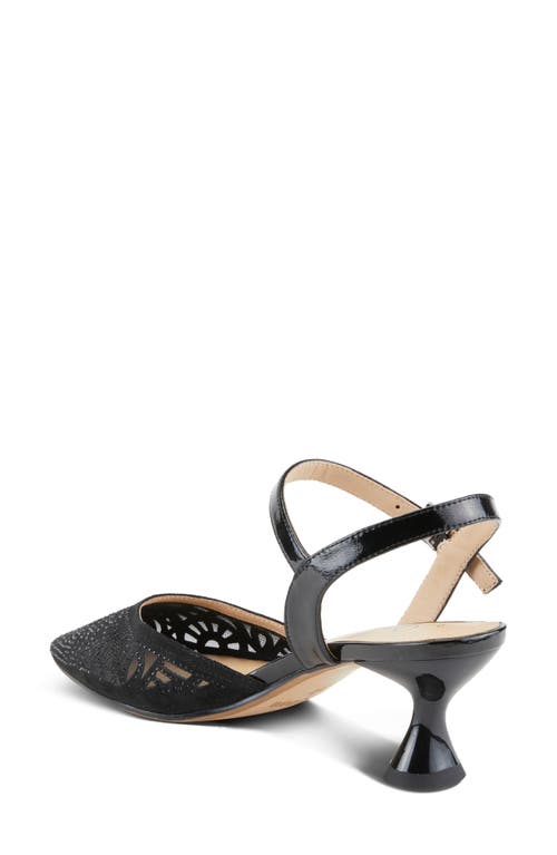 Azura By Spring Step Delicate Ankle Strap Pointed Toe Pump In Black