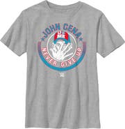 WWE Boys' Husky WWE John Cena Never Give Up Logo Graphic T-Shirt