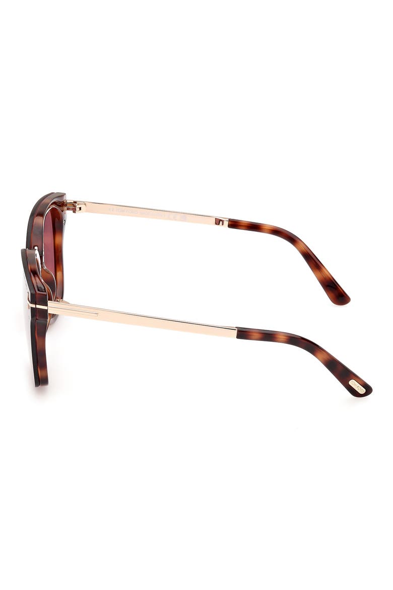 Philippa 68mm Gradient Square Sunglasses, Alternate, color, DARK HAVANA / VIOLET