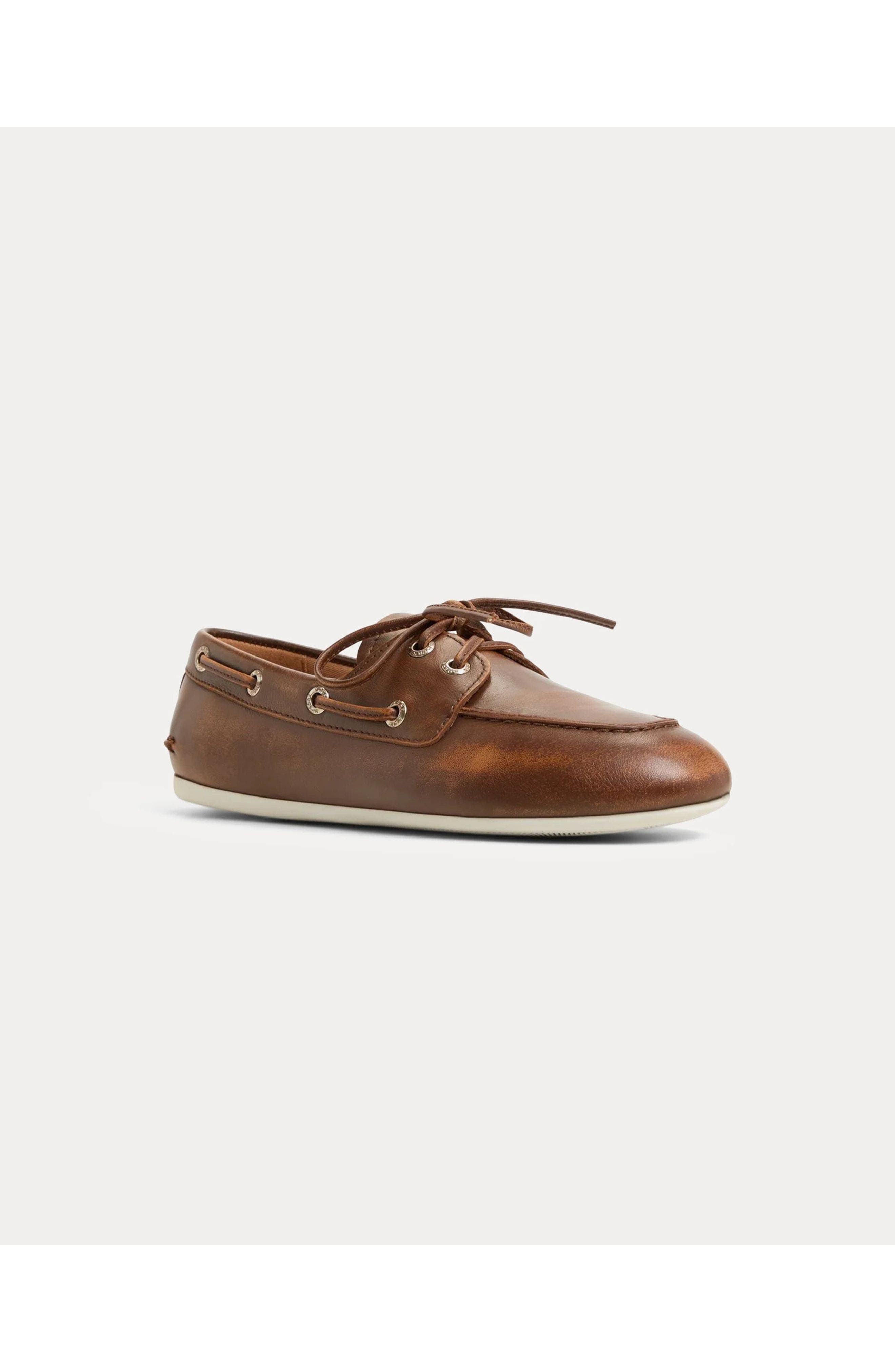 Fortela Sperry Slimboat "Distress" Leather Boat Shoe, Alternate, color, Camel