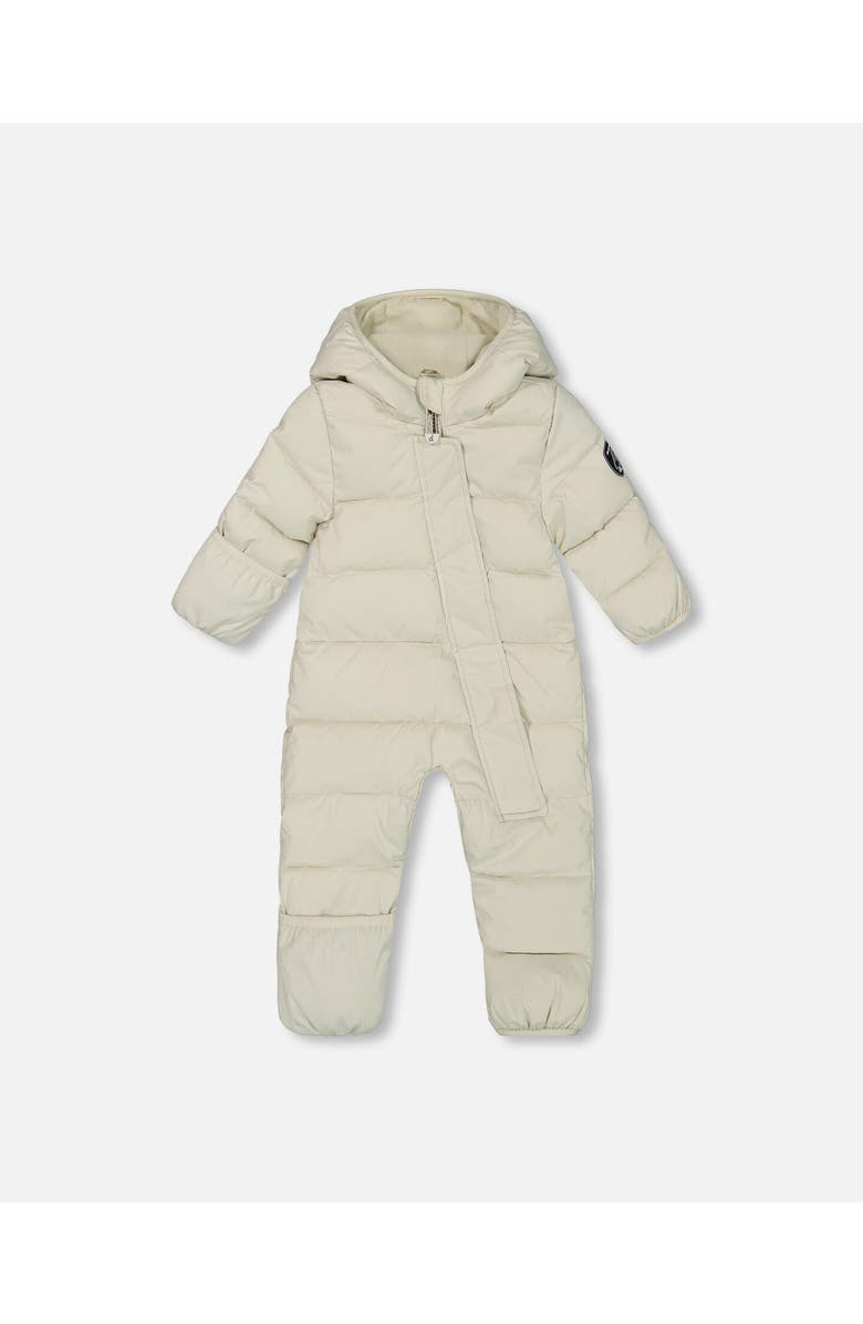 Deux par Deux Baby Unisex One-Piece Compressible Snowsuit White For Baby, Main, color, 