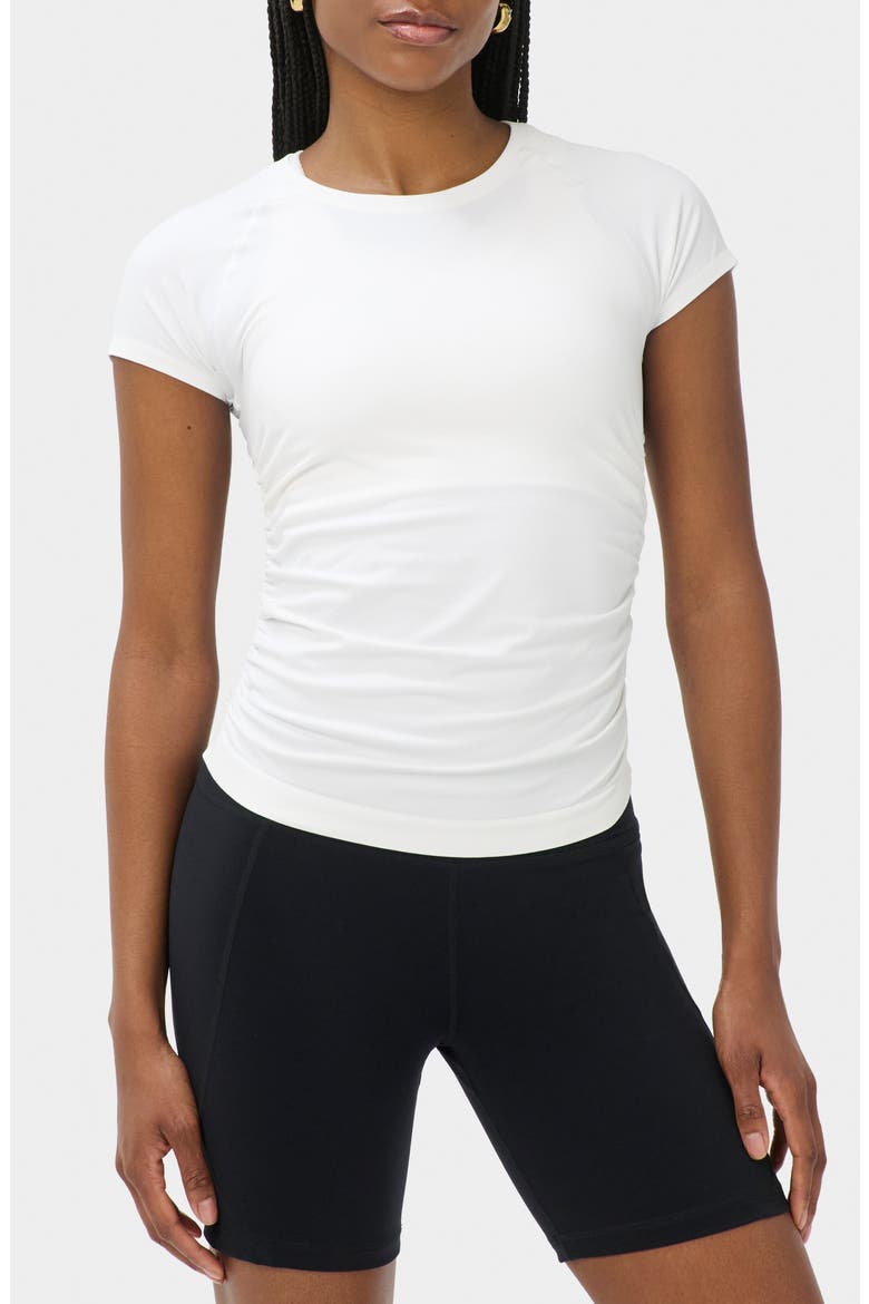Athlete Side Ruched Top, Main, color, WHITE