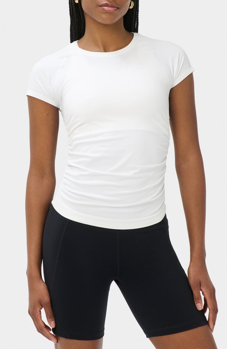 Sweaty Betty Athlete Side Ruched Top, Main, color, White