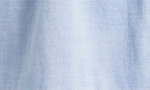 Eliza J Tiered Cotton Shirtdress In Chambray Blue