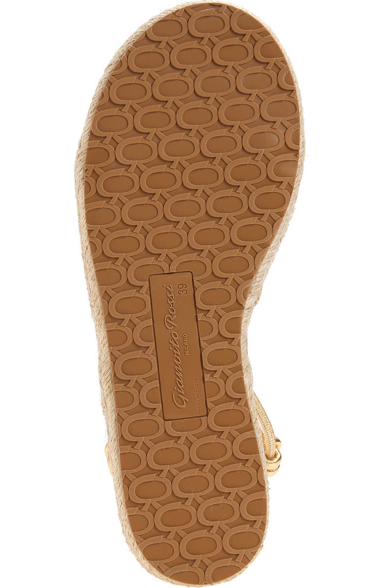 Gianvito Rossi Espadrille Cage Strap Flat Sandal, Alternate, color, Mekong Naturale