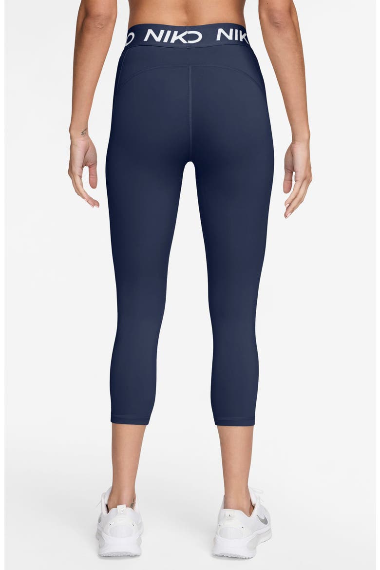 Logo Band Leggings, Alternate, color, MIDNIGHT NAVY/ WHITE