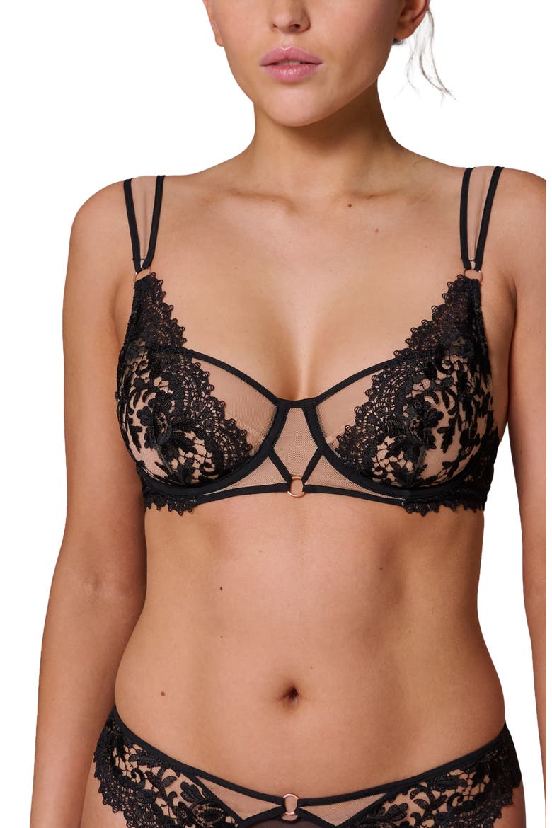 Fantasme Underwire Scarf Bra, Alternate, color, LIGHT TATOO
