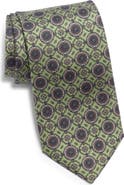 Jack Victor Cromwell Medallion Print Silk Tie