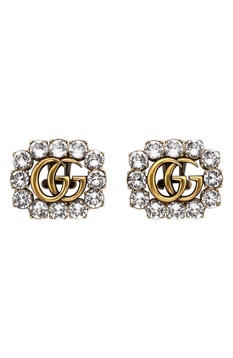 Gucci GG Crystal Stud Earrings, Main, color, 