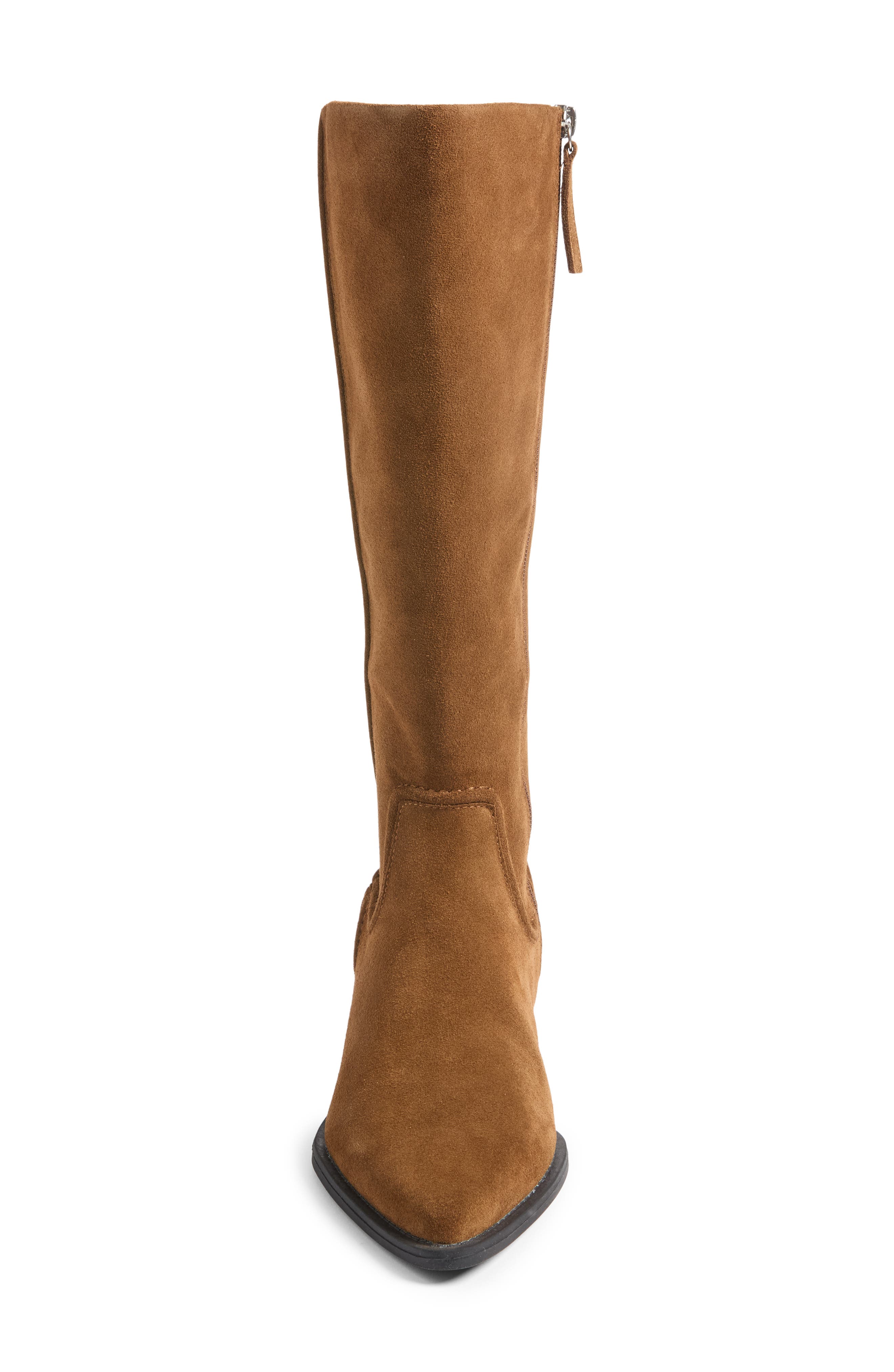 Savannah Knee High Western Boot, Alternate, color, BROWN DARK
