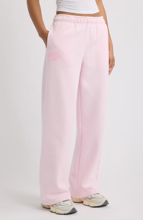 Someone Loves You Wide Leg Fleece Sweatpants