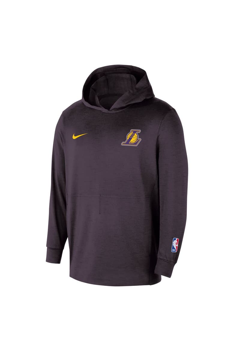 Men's Nike  Black Los Angeles Lakers Authentic Practice Yoga Restore Dri-Fit Pullover Hoodie, Alternate, color, Black
