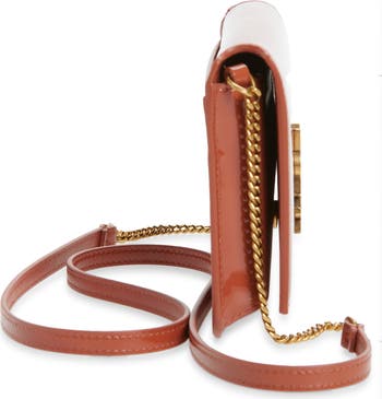 Cassandre Patent Leather Phone Crossbody Bag