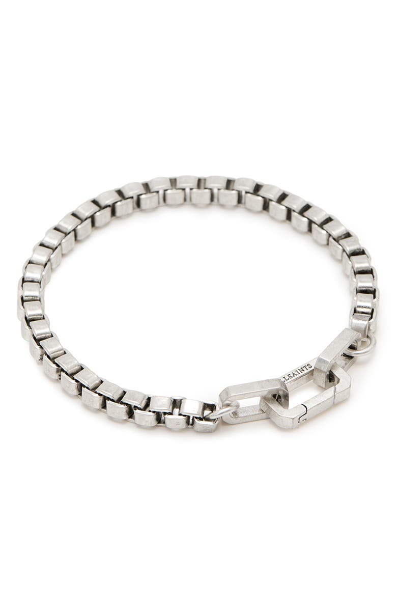 AllSaints Men's Box Chain Bracelet, Alternate, color, 
