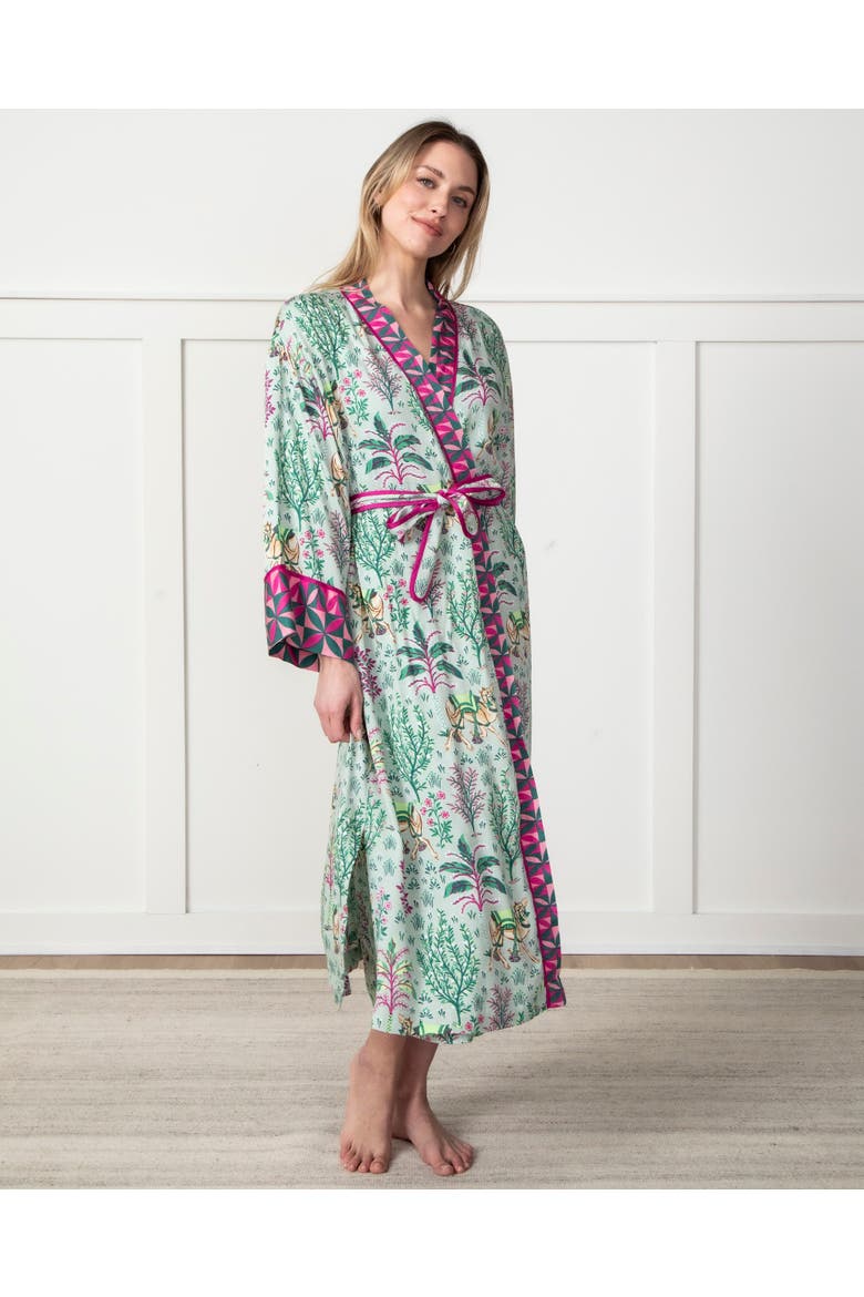 Eco Satin Robe, Main, color, Avocado