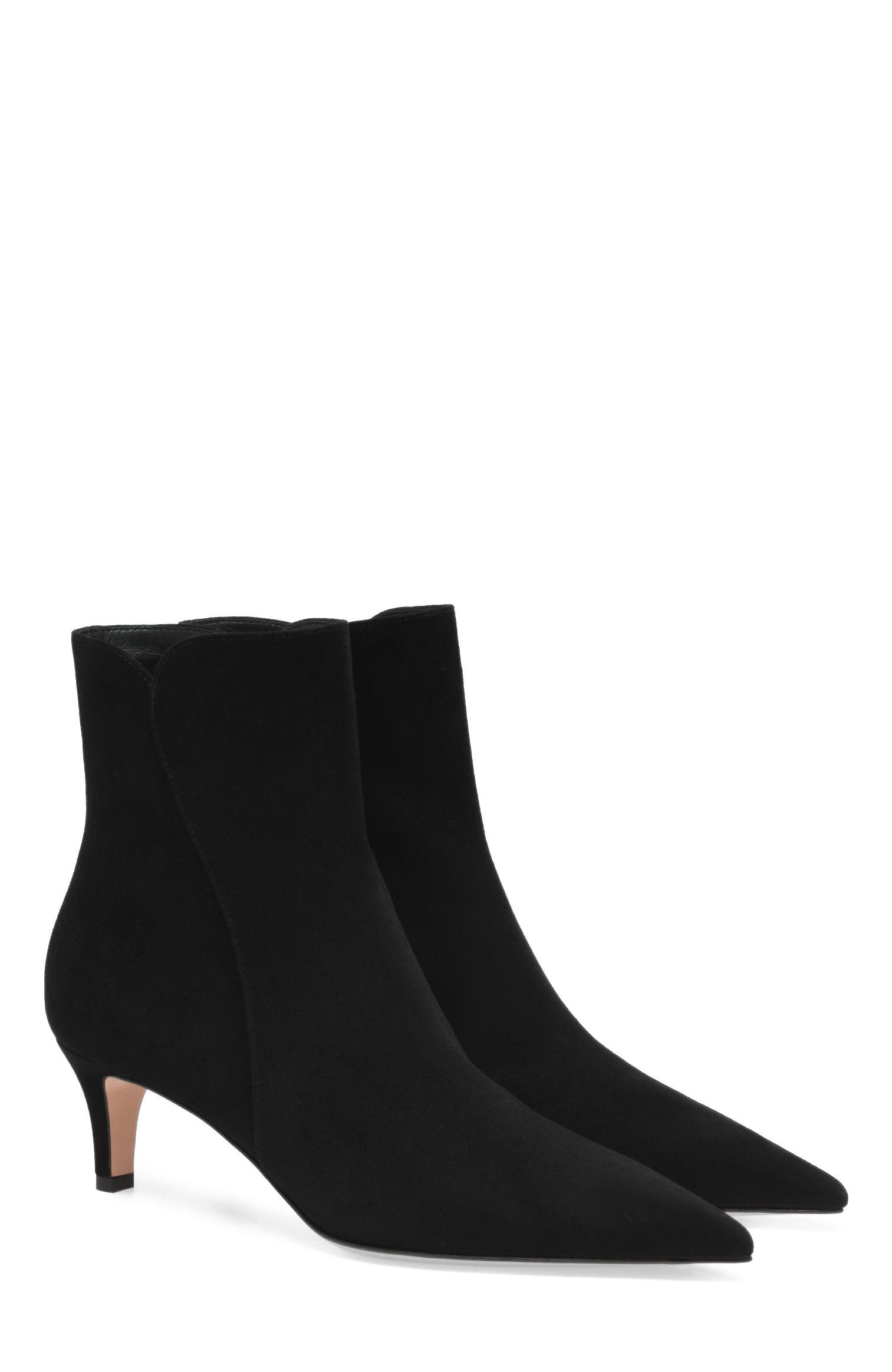 Gianvito Rossi Levy 55 Booties, Alternate, color, Black Suede