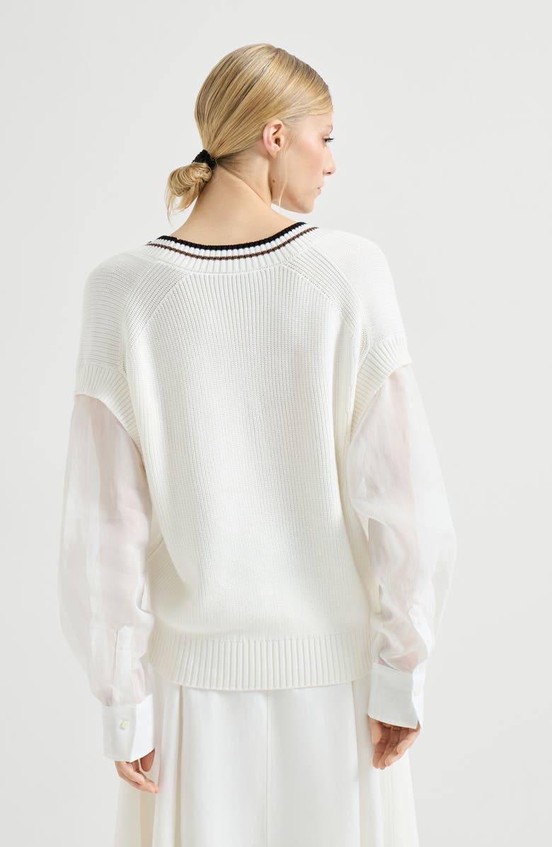 Brunello Cucinelli Cotton sweater, Alternate, color, White