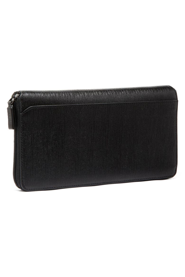 Nassau Leather Travel Wallet, Alternate, color, BLACK EMBOSSED