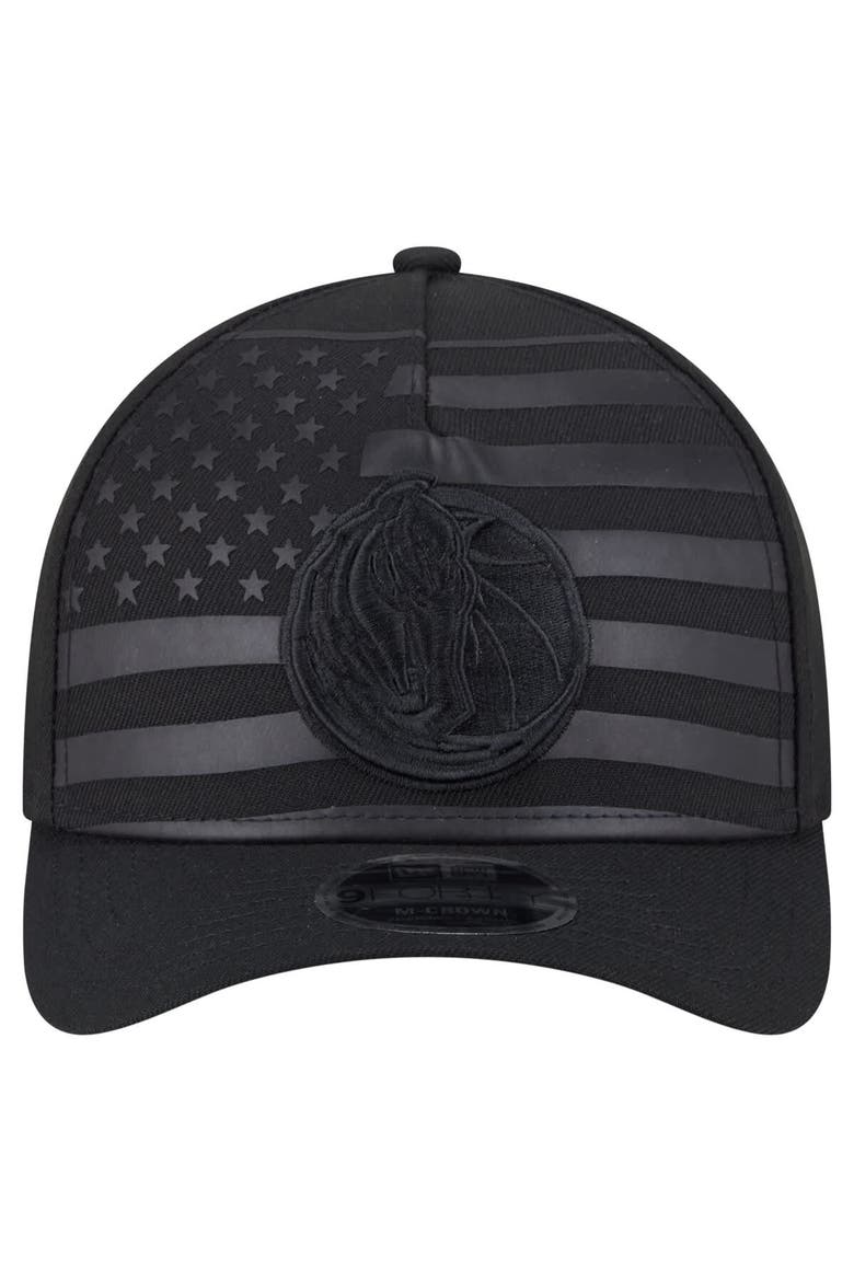 Men's New Era  Black Dallas Mavericks Game Day Flag A-Frame 9FORTY Adjustable Hat, Alternate, color, Black