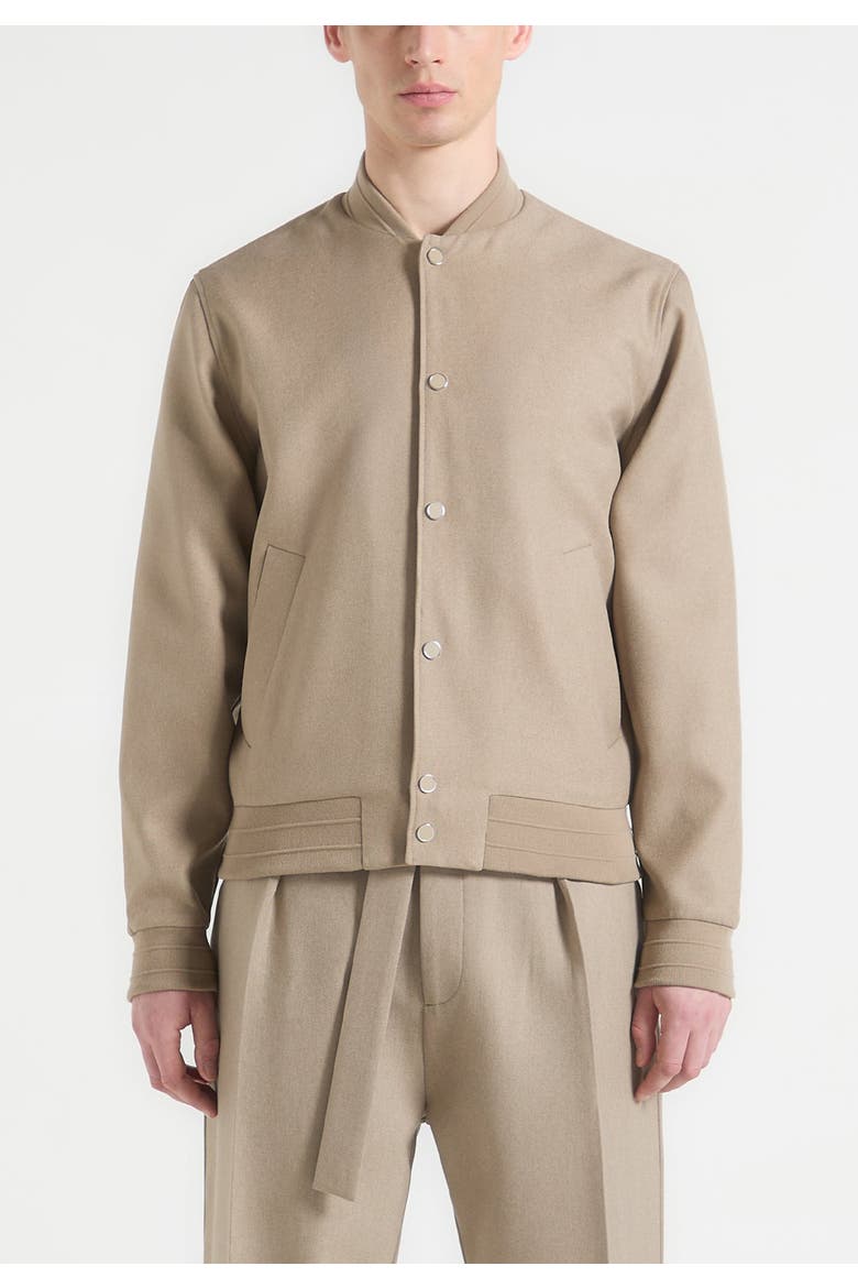 Savin Tailored Bomber Jacket, Alternate, color, Beige