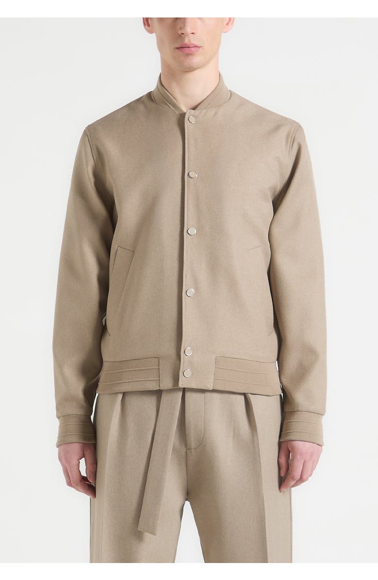 Manière De Voir Savin Tailored Bomber Jacket, Alternate, color, Beige