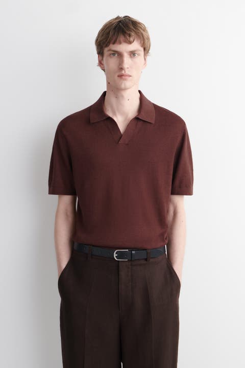 Knitted Linen Polo Shirt