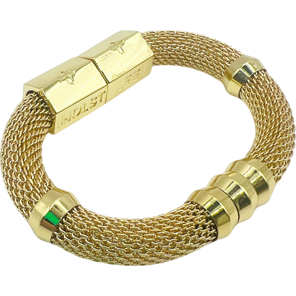 Holst + Lee Holst+lee Classic Mesh Bracelet In Gold