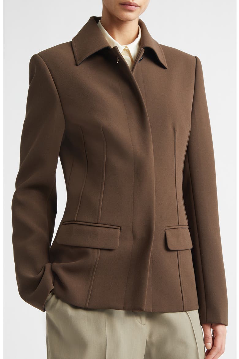 Cinched Pocket Jacket, Alternate, color, BARK