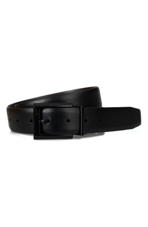 Textured Buckle Reversible Belt