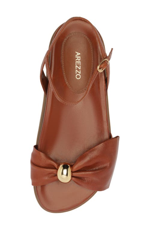 Arezzo Rayna Ankle Strap Sandal In Brown