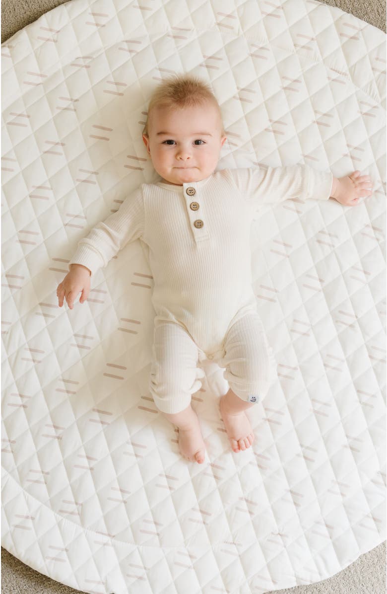 Poppyseed Play Extra Padded Round Play Mat, Alternate, color, Neutral Line