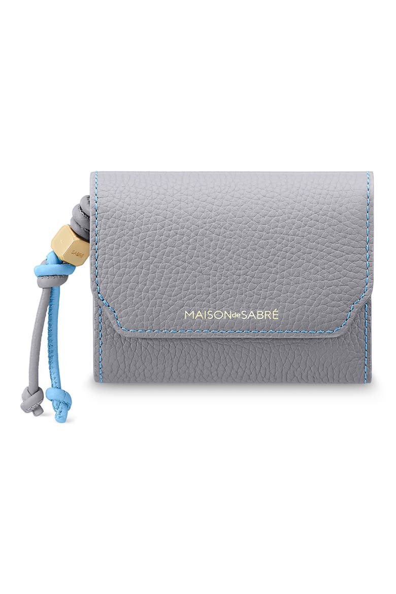 Leather Trifold Wallet, Main, color, Dove Sky