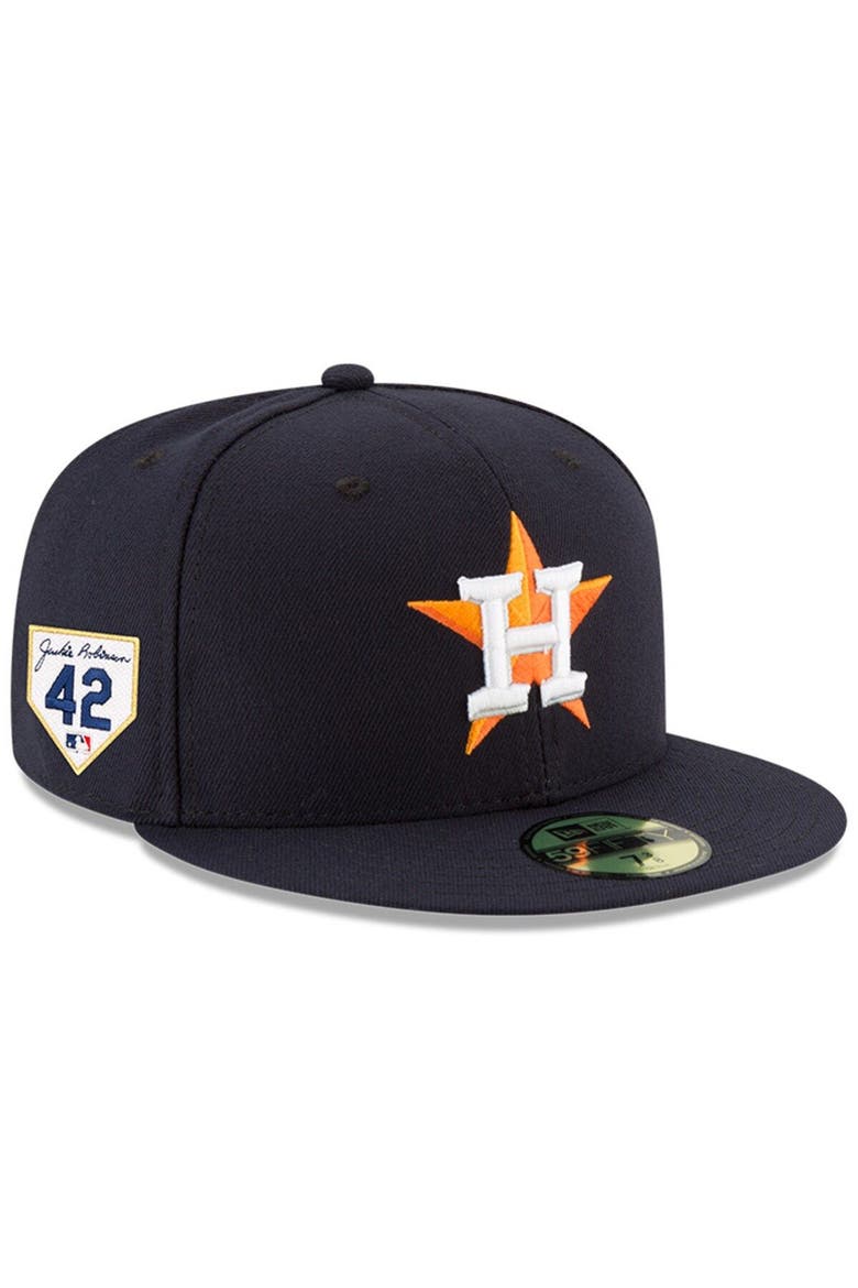 Men's New Era Navy Houston Astros 2024 Jackie Robinson Day 59FIFTY Fitted Hat, Main, color, Navy