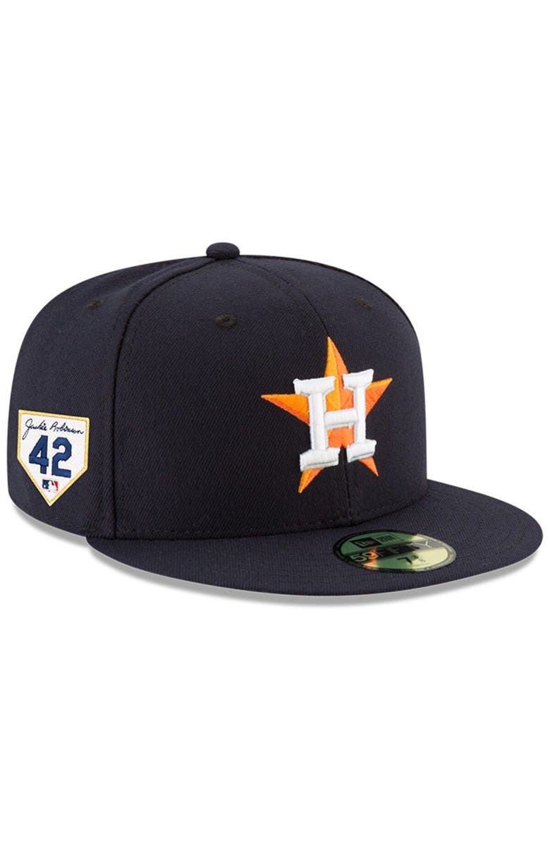 New Era Men's New Era Navy Houston Astros 2024 Jackie Robinson Day 59FIFTY Fitted Hat, Main, color, Navy