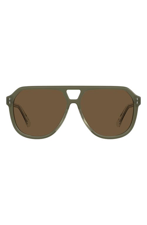Isabel Marant 60mm Pilot Sunglasses In Khaki/d2