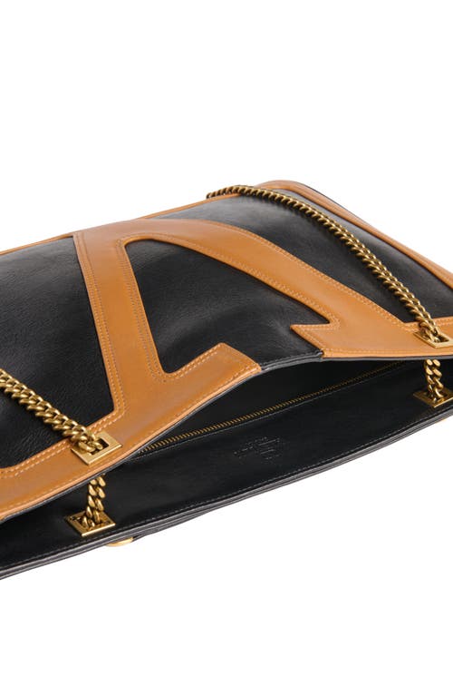 Valentino Viva Superstar Leather Shoulder Bag With Maxi Vlogo Signature On The Front In Black Multi